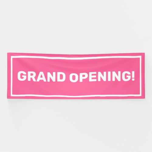Pink template grand opening business banner