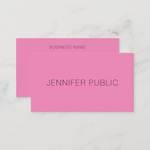 Pink Template Professional Modern Elegant Trendy Business Card