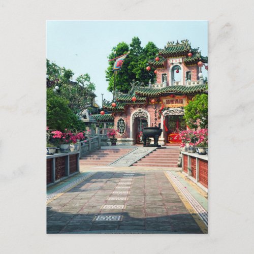 Pink Temple Gate of Quan Cong Hoi An Vietnam Postcard