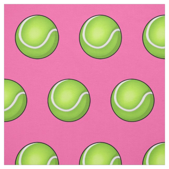 Pink Tennis Ball Fabric (Swatch)