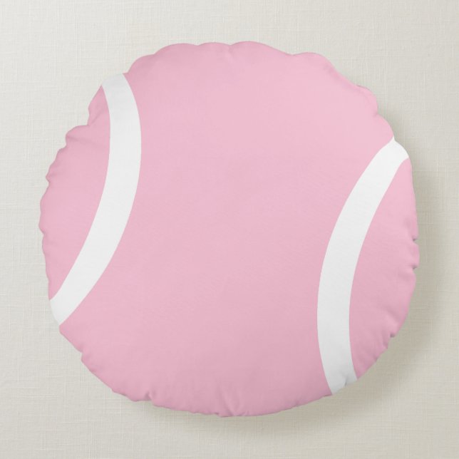 Pink Tennis Ball ~ Perfect Round Pillow (Front)