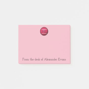 Pink Tennis Ball Post-it Notes by BostonRookie at Zazzle