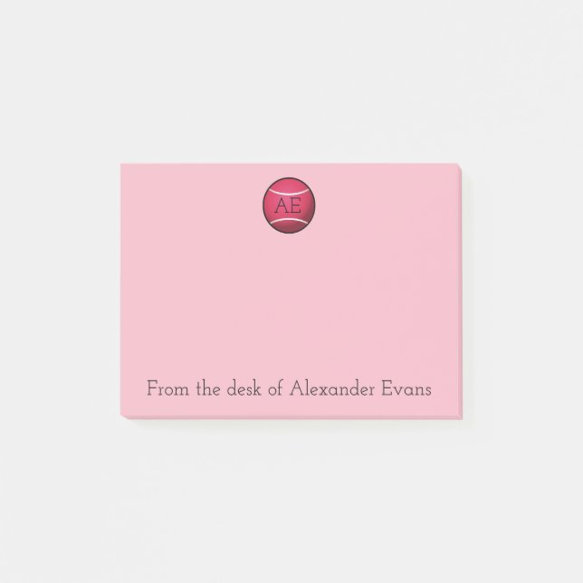 Pink Tennis Ball Post-it Notes (Front)