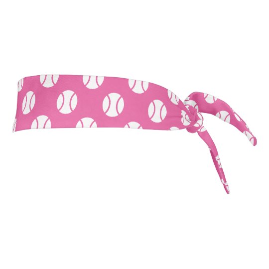 Pink tennis ball sports headband for woman or girl