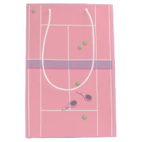 Pink Tennis Court Preppy Modern Tennis Player