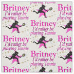 PINK TENNIS GIRL PERSONALIZED FABRIC