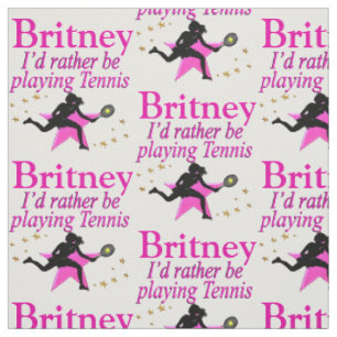 PINK TENNIS GIRL PERSONALIZED FABRIC