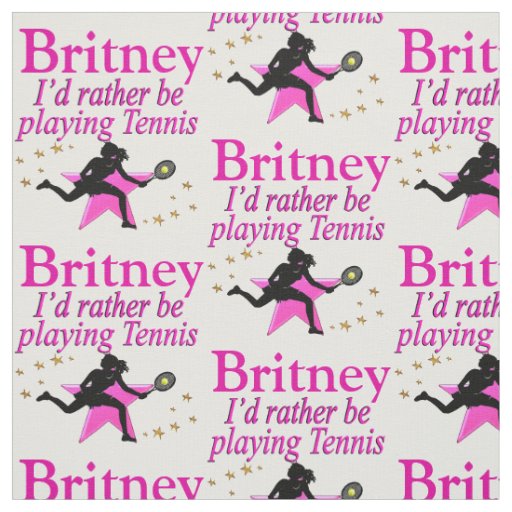 PINK TENNIS GIRL PERSONALIZED FABRIC