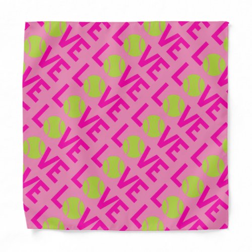 Pink Tennis  LOVE _  Bandana