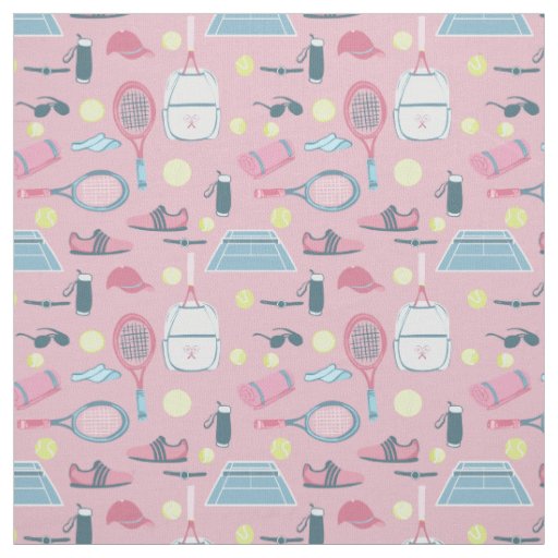 pink tennis racket ball court equipment fabric