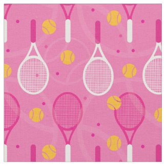 Pink tennis rackets fabric