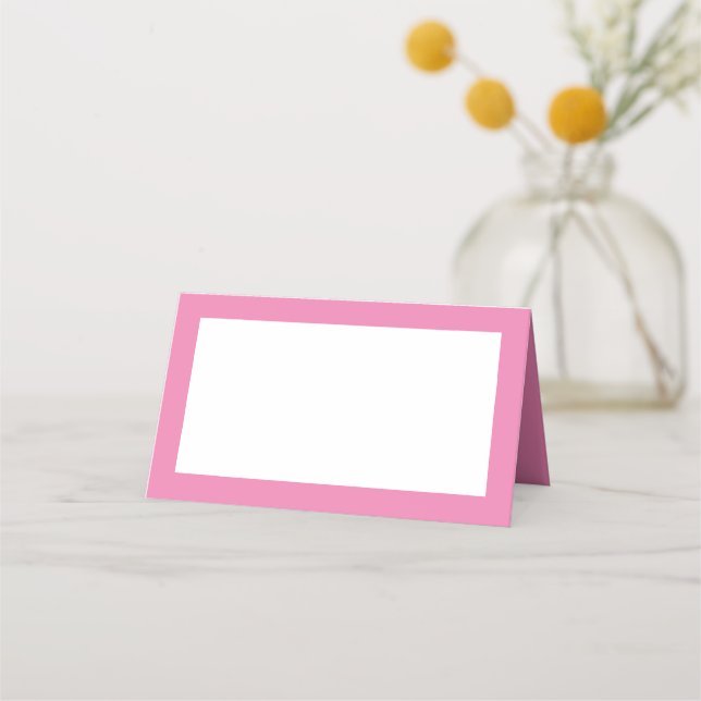 Pink Tent Style Place Cards (Front)