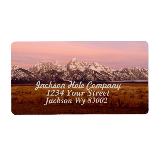 Pink tetons label (Front)