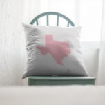 Pink Texas Throw Pillow at Zazzle