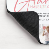 Pink Text | Grandkids Make Life Grand Photo Mouse Pad (Corner)