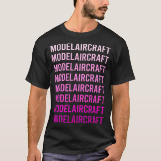 Pink Text Model Aircraft T-Shirt