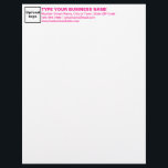 Pink Texts Heading of Business Letterhead<br><div class="desc">Letterhead that you can customize its heading to advertise your business or to promote your brand name to customers or clients. An office supply that you can use to build brand name awareness. Font color is pink. To customize the heading of this letterhead, upload your business logo, type your business...</div>