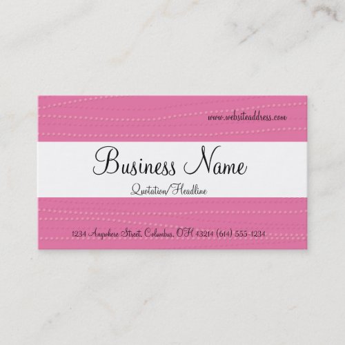 Pink Textured Dots Business Cards