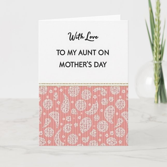 Pink Textured Mothers Day Card (Front)