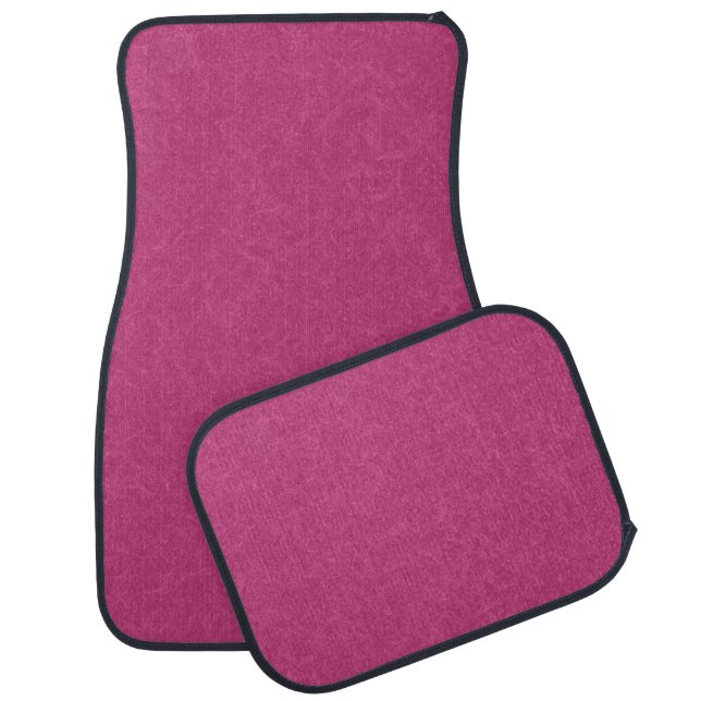 Pink textured surface with swirling pattern car floor mat (Set)