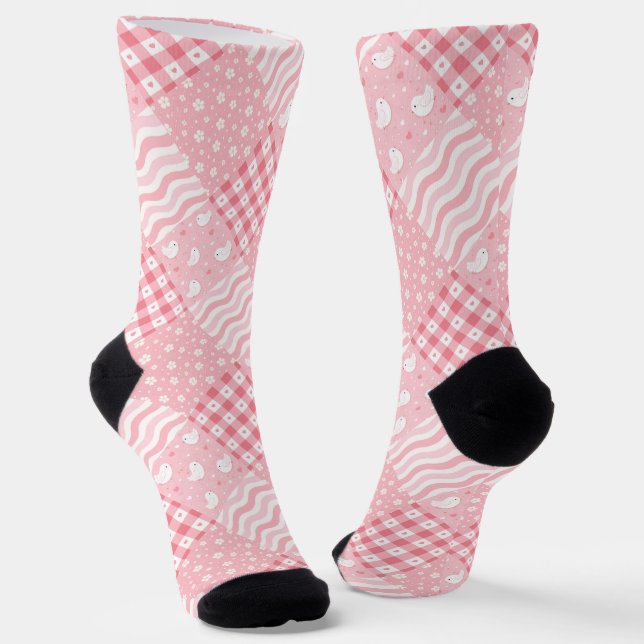 Pink Textures Socks (Angled)