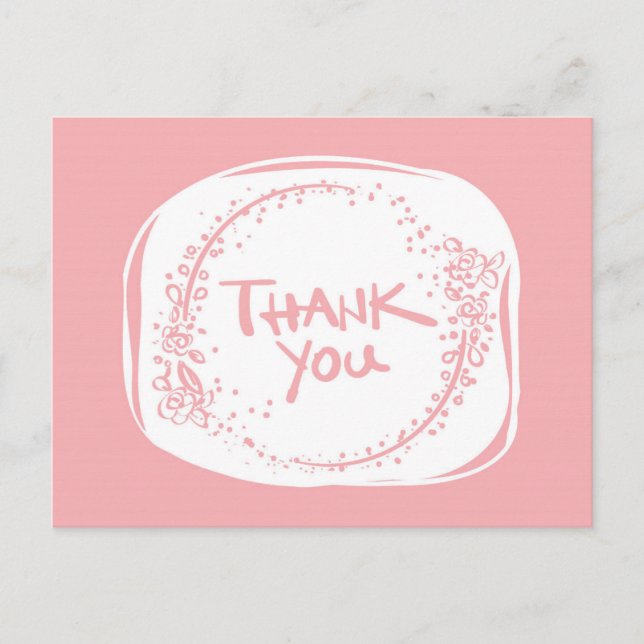 PINK thank you card (Front)