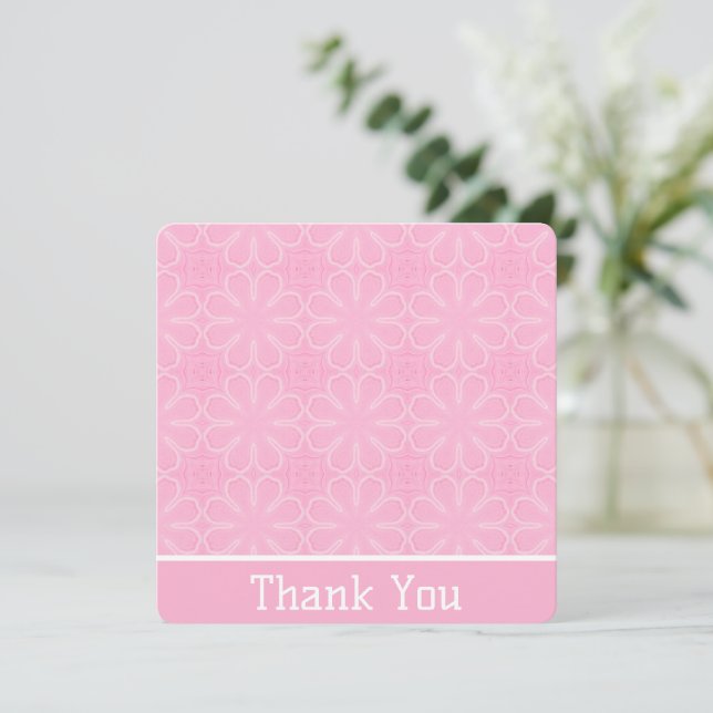 Pink thank you card (Standing Front)