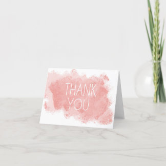 Pink Thank You Card