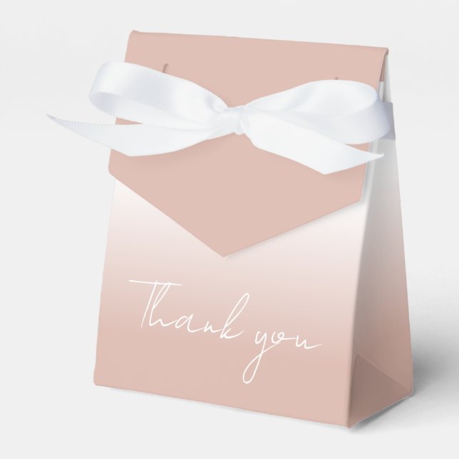 Pink Thank You Favor Box (Front Side)