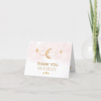 Pink Thank You from the three of us card