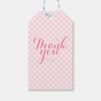 Pink thank you gift tags