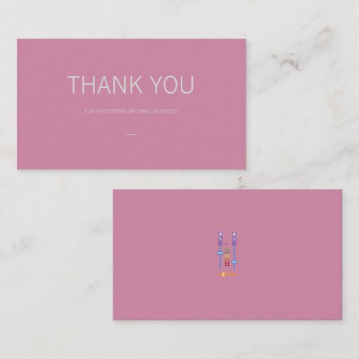 Pink Thank You Insert Card with Colourful Mixer | Zazzle