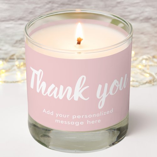 Pink  Thank You  Scented Candle