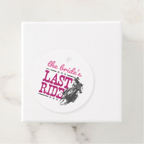 Pink The Brides Last Ride Favor Tags