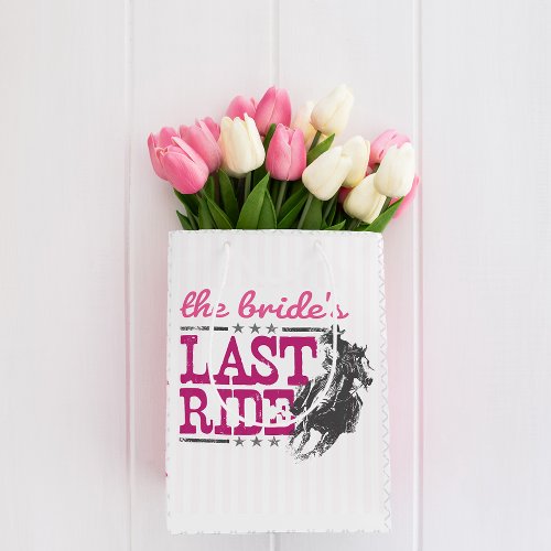 Pink The Brides Last Ride Medium Gift Bag