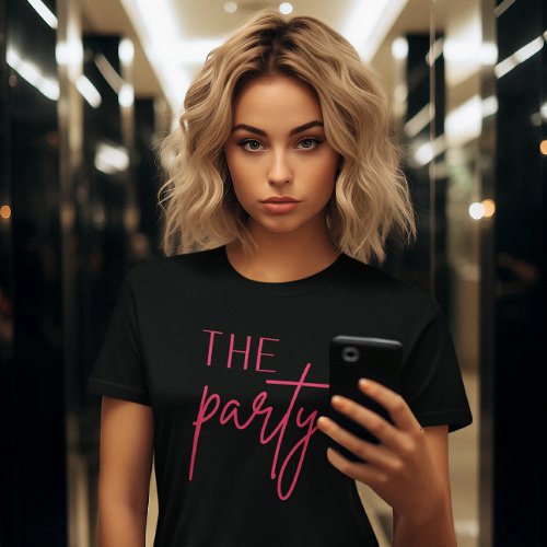 Pink the party bachelorette t_shirt