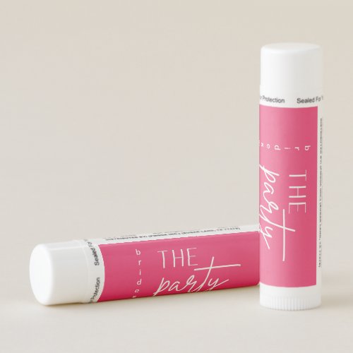 Pink the party bridesmaid gift lip balm