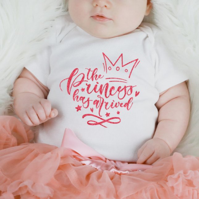 Pink The Princess Has Arrived Baby Bodysuit (Creator Uploaded)