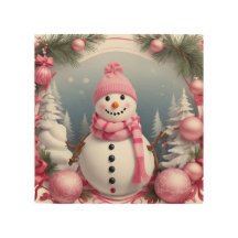 Pink Theme Snowman