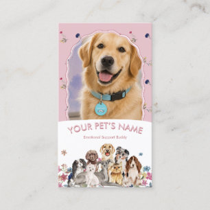 Pink Therapy Dog Trading Business Card