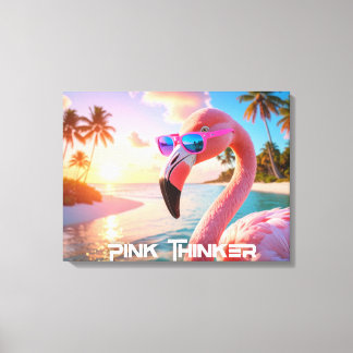 PINK THINKER - Flamingo PINK Canvas Print