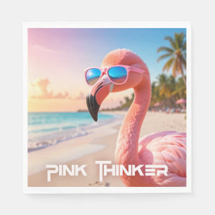 PINK THINKER Flamingo Pink Napkins