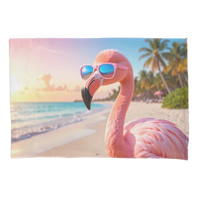 PINK THINKER - Flamingo PINK Pillow Case (Front)