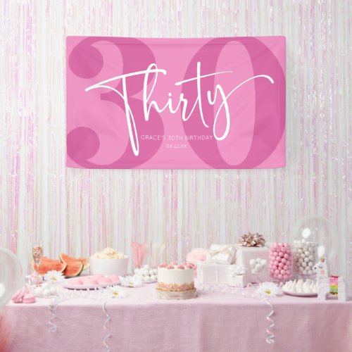 Pink Thirty 30th Thirtieth Birthday Party
