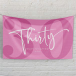 Pink Thirty 30th Thirtieth Birthday Party Banner<br><div class="desc">This is a Pink Thirty 30th Thirtieth Birthday Party Banner!</div>