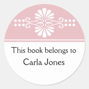 Pink This Book Belongs To Labels