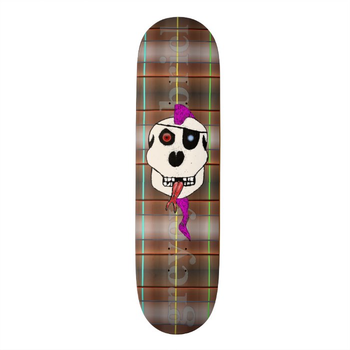 Pink Thrash Mohawk by greyeyesgabriel Skate Deck