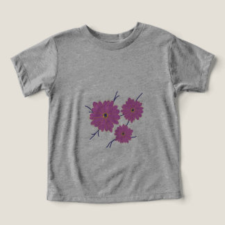 Pink Three Flowers Toddler T-shirt