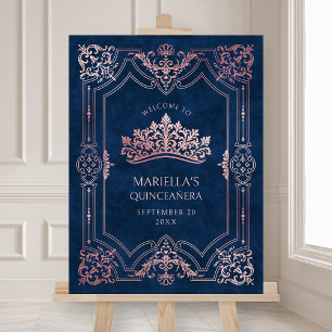 Pink Tiara Crown Elegant Quinceanera Foam Board