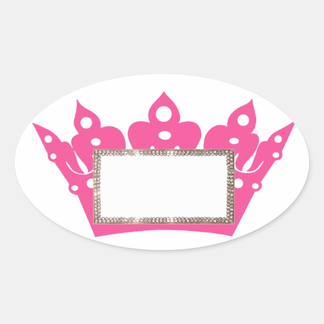 Pink Tiara Labels to Personalize (Front)